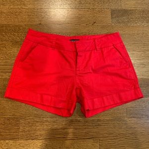 Dear John Finnegan Roll Cuff Shorts in Red size 6